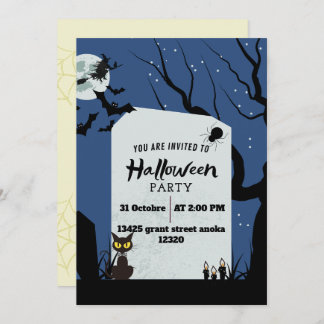 Spooktacular Vibes Halloween Ghost Birthday Invit Einladung