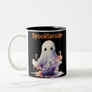 Spooktacularer Geist Gruseliger Gruseliger Hallowe Zweifarbige Tasse