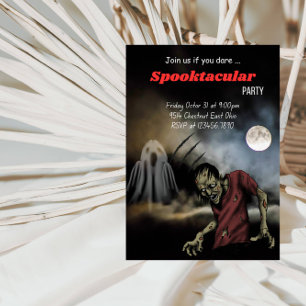 Spooktaculäres Halloween - Niedliches und unglaubl Einladung