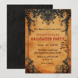 Spooktaktisches Halloween-Party in Einladung