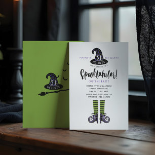 Spooktakular Wicked HexenHalloween-Kostüm-Party Einladung