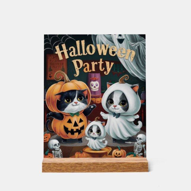 Spooktakuläres Halloween-Party Acrylschild (Vorderseite)