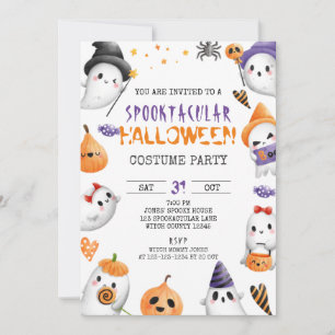 Spooktakuläres Halloween-Party, Kostüme, Monster Einladung