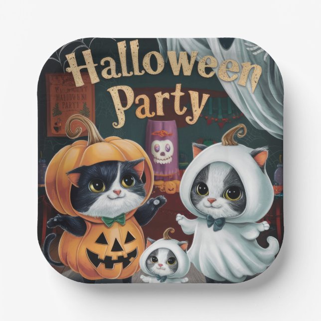 Spooktakuläres Halloween-Party Pappteller (Vorderseite)
