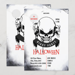 Spooktakuläres nächtliches Beängstigendes Hallowee Einladung