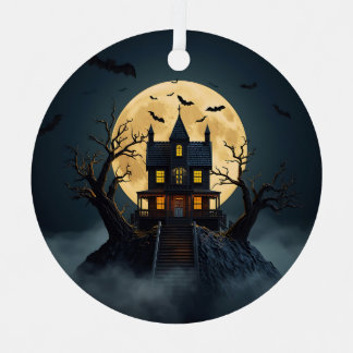 Spooky 3D Spuk House Halloween Ornament Aus Metall