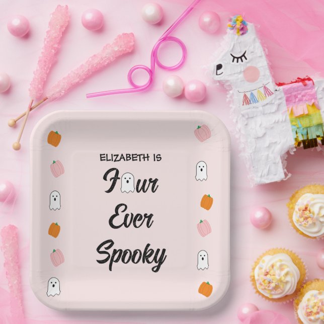 Spooky 4. Geburtstag Pappteller (Party)