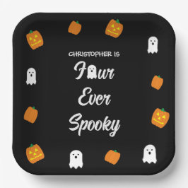 Spooky 4. Geburtstag Pappteller