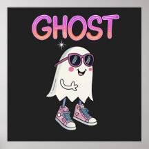 Spooky aber Cool Ghost Poster - Fun Halloween