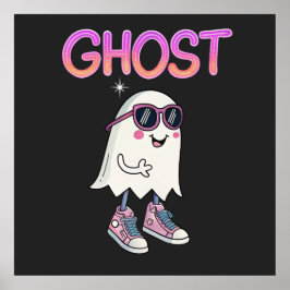 Spooky aber Cool Ghost Poster - Fun Halloween