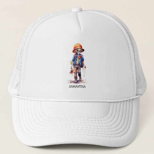 Spooky, aber Niedlich Zombie Kid - Adorable Macabr Truckerkappe (Vorderseite)