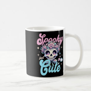 Spooky, aber Niedliche Schädel Blume Halloween Pas Kaffeetasse