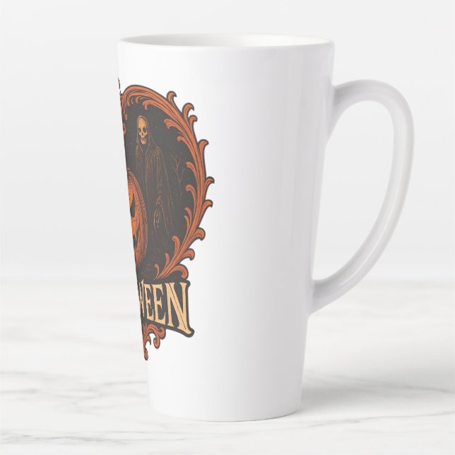 Spooky Aesthetic Halloween Large Latte Mug 17oz –  (Droite)