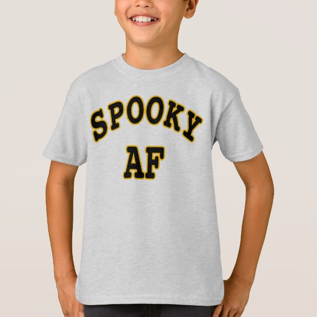 SPOOKY AF- HALLOWEWEE HÄUFIGE T - Shirt (Vorderseite)