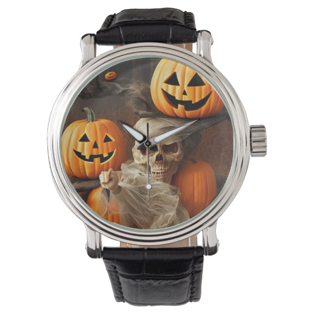 Spooky Albern Halloween Watch for Man Armbanduhr (Vorderseite)