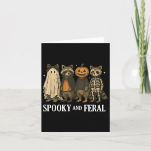 Spooky and Feral Raccoon, Niedlich Trendy, Frauens Karte