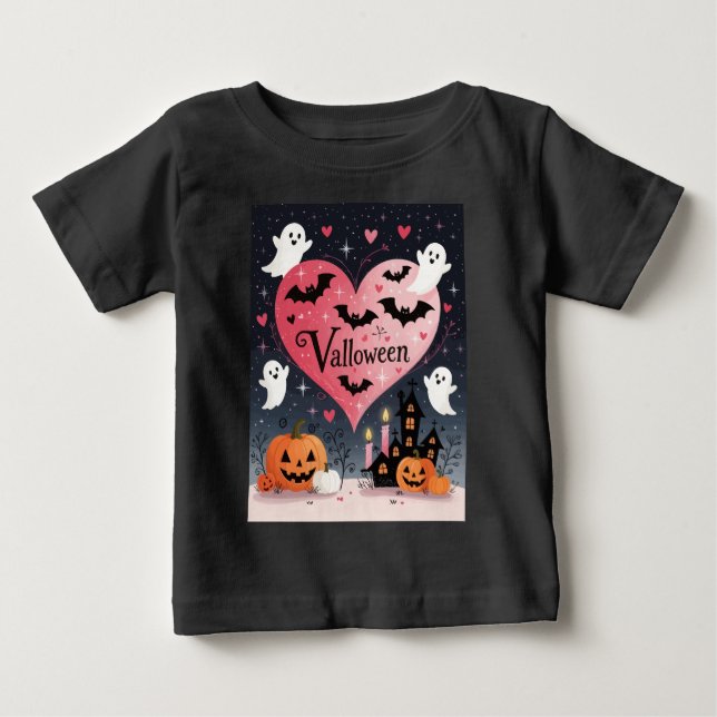 Spooky And Sentimental Starlit Valloween Baby T-shirt (Vorderseite)