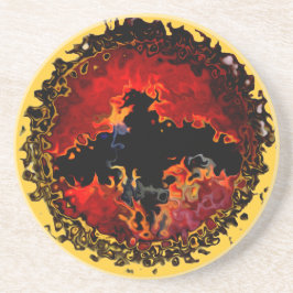 Spooky Animal Art Bat Sandstein Untersetzer