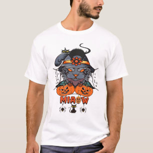 Spooky Atomic Hexenkatze Halloween-Shirt T-Shirt