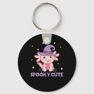 Spooky Axolotl liebt Niedliche Tiere zu Halloween Schlüsselanhänger