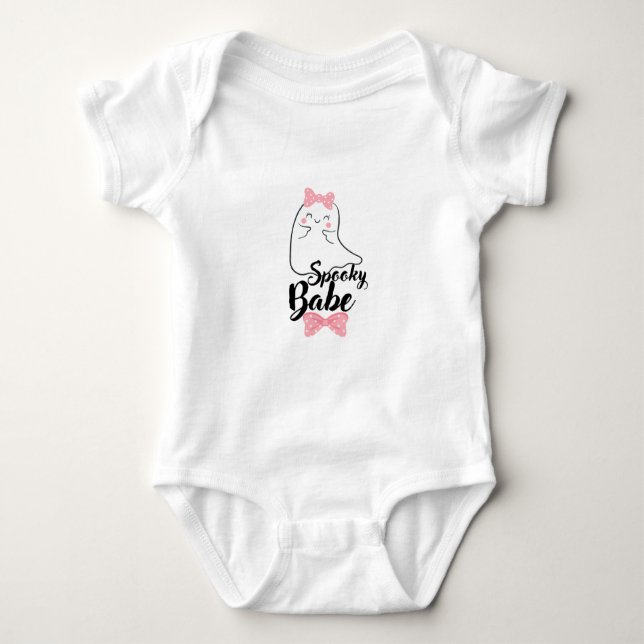 Spooky Babe Ghost Bodysuit Baby Strampler (Vorderseite)