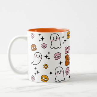 Spooky Babe Kawaii Skull Ghost Zweifarbige Tasse
