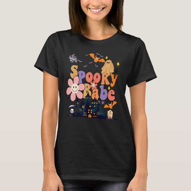 Spooky Babe Niedlich Ghost Niedliche Halloween-Kos T-Shirt (Vorderseite)