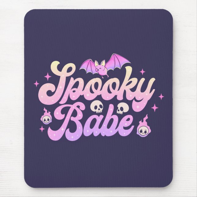 Spooky Babe Niedlich Halloween Mousepad (Vorne)