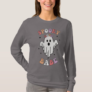 Spooky Babe Niedliches Halloween-Ghost-Zitat T-Shirt
