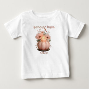 Spooky Babe Pumpkin für Mädchen Baby T-shirt