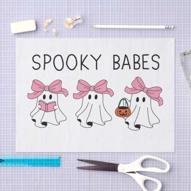 Spooky babes cute ghost seidenpapier (Handwerk)