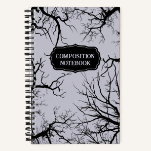 Spooky Bare Branches Goth Notizbuch