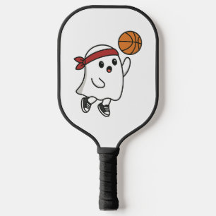 Spooky Basketball Ghost Pickleball Schläger