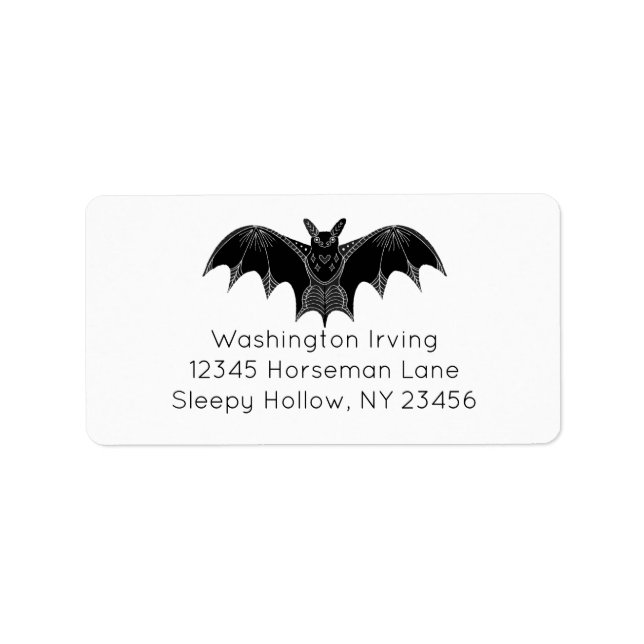 Spooky Bat Halloween-Adresse Adressaufkleber (Vorne)