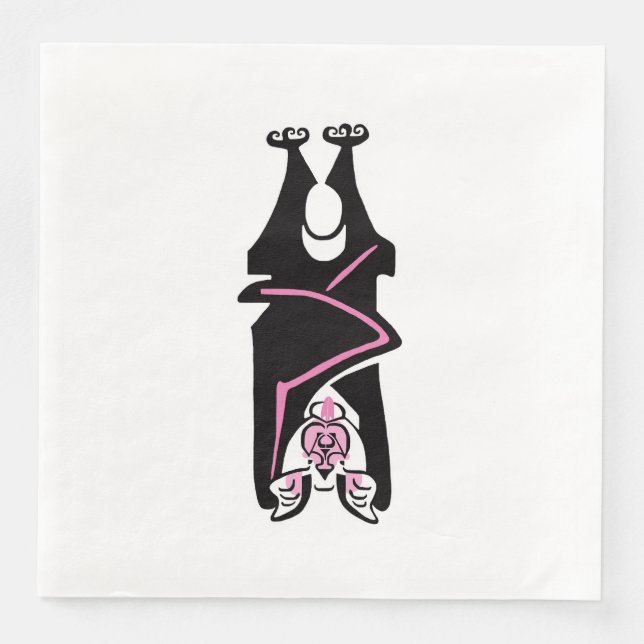 Spooky BAT - Halloween Serviette (Vorderseite)