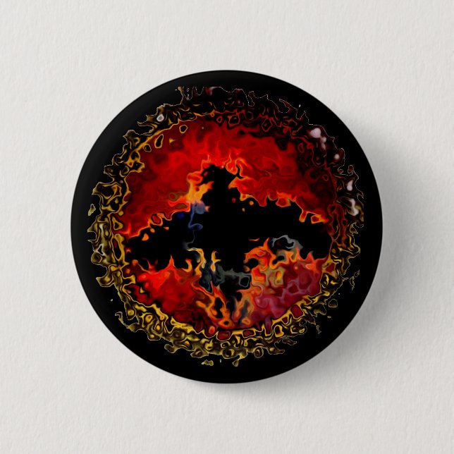 Spooky Bat on Fire Button (Vorderseite)