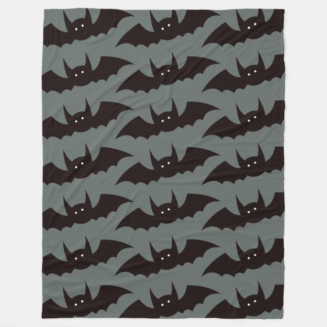 Spooky Bat Pattern Fleecedecke (Vorderseite)