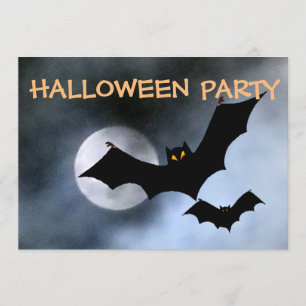 Spooky Bats Halloween Einladungen