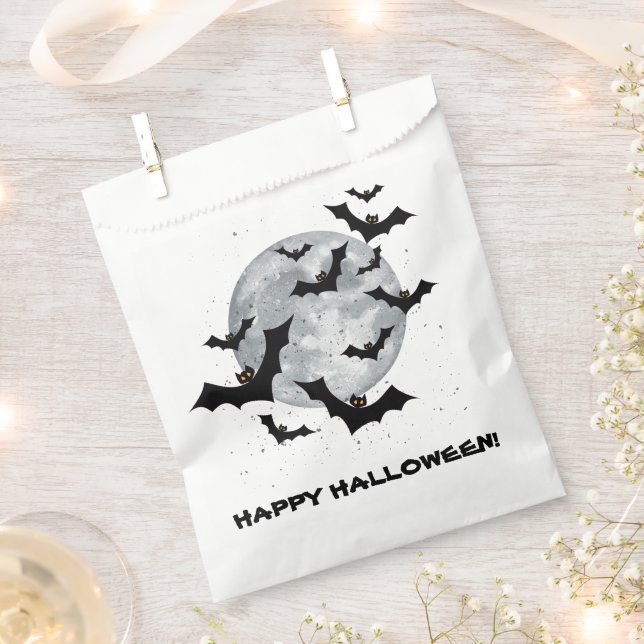 Spooky Bats Happy Halloween Party Geschenktütchen (Ausgeschnitten)