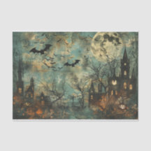 Spooky Bats Spuk Herrenhäuser Halloween Dekoupage