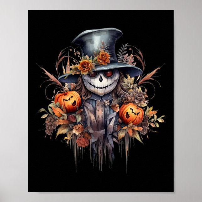 Spooky Beängstigend Halloween Ghost Poster (Vorne)