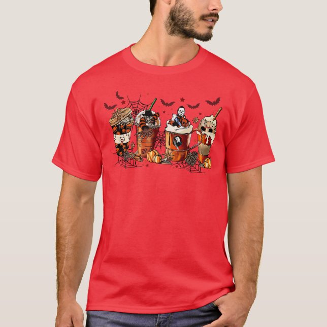 Spooky Beverages Halloween T shirt, Unisex Crew T-Shirt (Vorderseite)