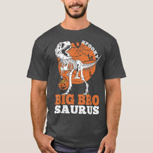 Spooky Big Bro Saurus Dinosaur Skeleton T rex Pump T-Shirt