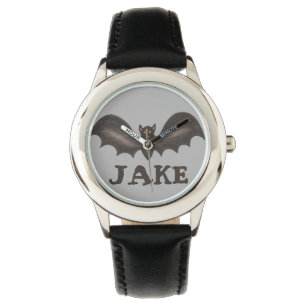 Spooky Black Bat Halloween Trick oder Treat Armbanduhr