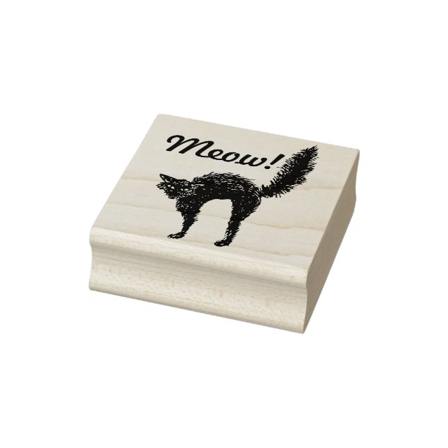 Spooky Black Cat Gummistempel (Stempel)