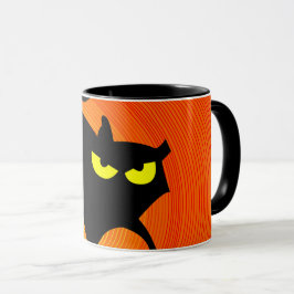 Spooky Black Cat Halloween Tasse