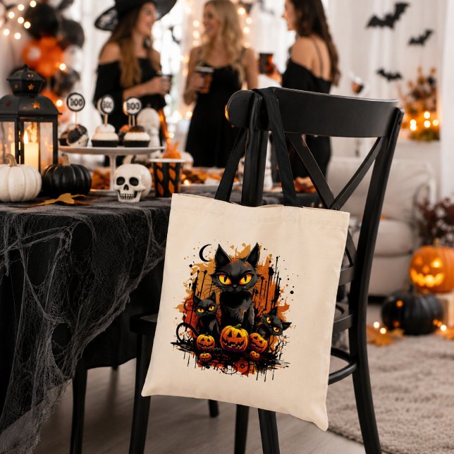 Spooky Black Cat Tragetasche (Von Creator hochgeladen)