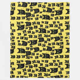 Spooky Black Cats Fleecedecke