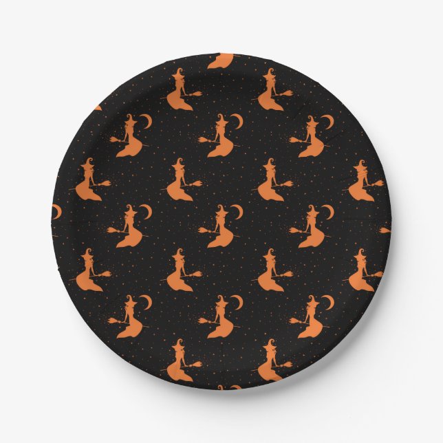 Spooky Black & Orange Witz Paper Teller (Vorderseite)