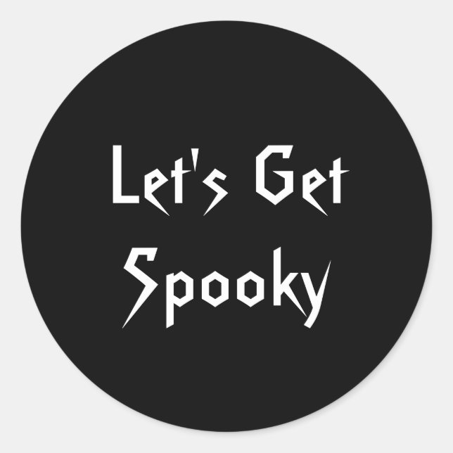 Spooky Black & White Halloween-Party Stickers (Vorderseite)